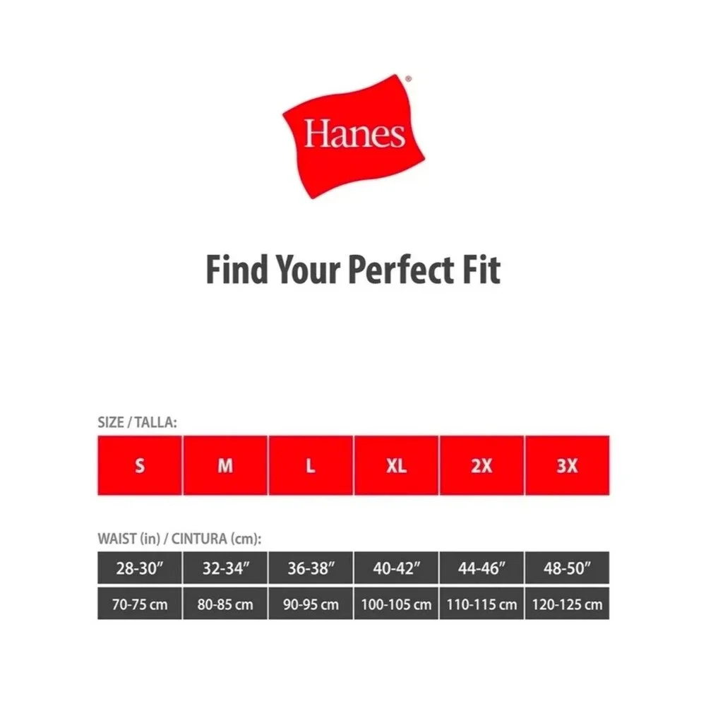 Hanes Originals 6-pack Men’s 2XL Boxer Briefs Moisture-Wicking Stretch Cotton